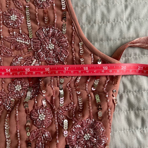 Mac Duggal 70260 STRIPED FLORAL EMBELLISHED SLEEVELESS MIDI DRESS - Picture 13 of 15